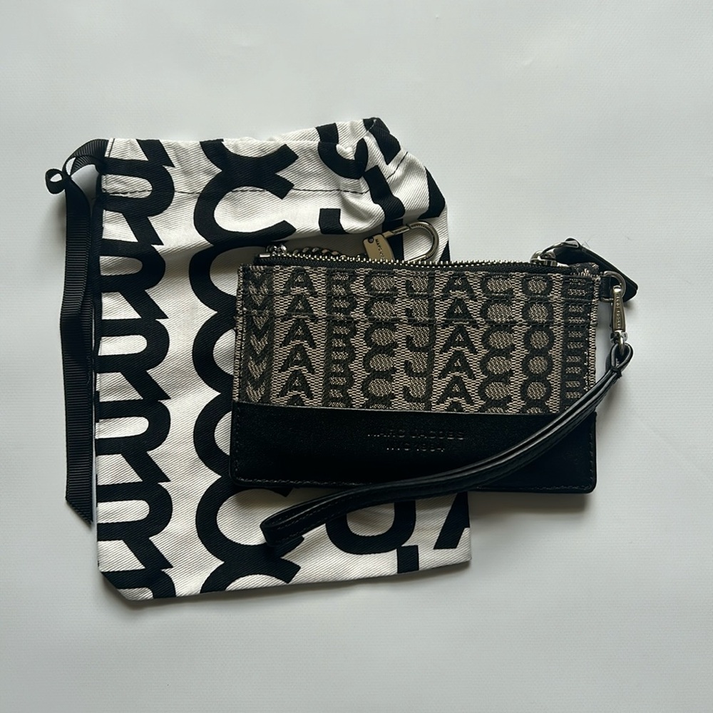 Marc Jacobs monogram top zip wristlet